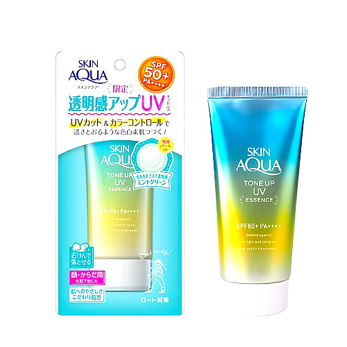 Skin Aqua Rohto Sunscreen Tone Up UV Essence 80g SPF50+/PA++++- Mint Green